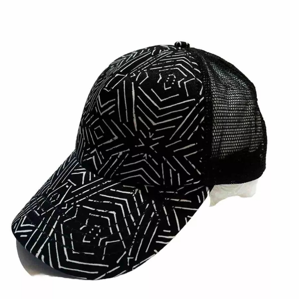 Billabong. Youth Sized. Black Geometric Design. Adjustable Hat.